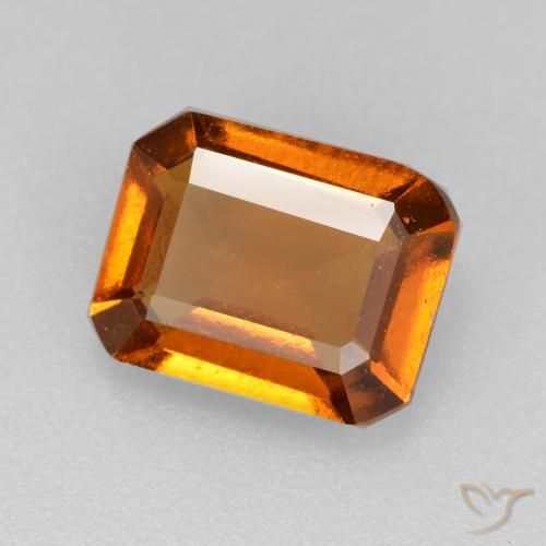 2.09 ct Orange Hessonite Garnet Stone, Natural Hessonite Garnet in Octagon Facet Shape for Sale