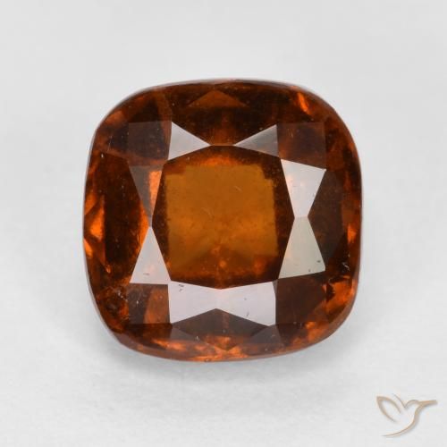 2.00ct Natural Reddish Orange Hessonite Garnet, Cushion, VS-SI