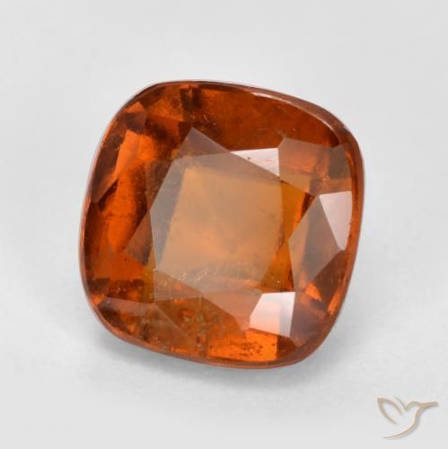 2.33 ct Orange Hessonite Garnet Stone, Natural Hessonite Garnet in Cushion-Cut Shape for Sale