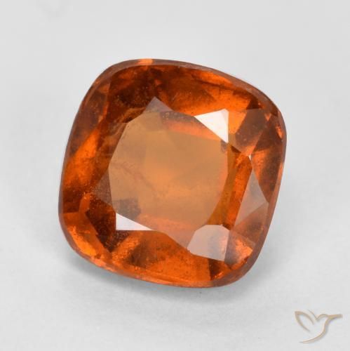 2.05 ct Orange Hessonite Garnet Stone, Natural Hessonite Garnet in Cushion-Cut Shape for Sale