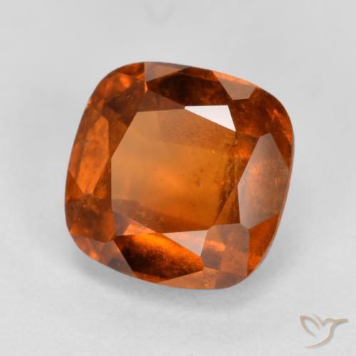 2.10 ct Orange Hessonite Garnet Stone, Natural Hessonite Garnet in Cushion-Cut Shape for Sale