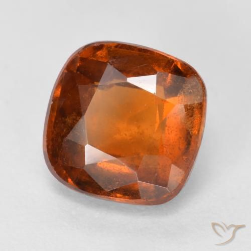 2.05 ct Orange Hessonite Garnet Stone, Natural Hessonite Garnet in Cushion-Cut Shape for Sale