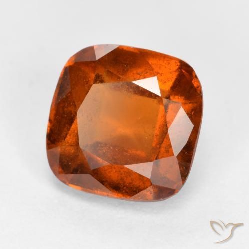 2.01 ct Orange Hessonite Garnet Stone, Natural Hessonite Garnet in Cushion-Cut Shape for Sale