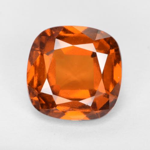 1.98 ct Orange Hessonite Garnet Gemstone, Hessonite Garnet Gem in Cushion-Cut Shape for Sale.