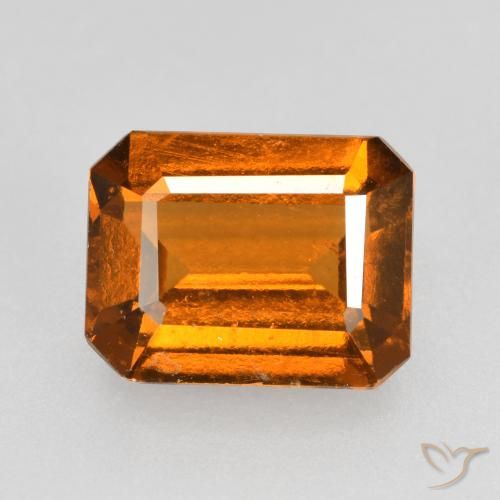 2.45 ct Orange Hessonite Garnet Stone, Natural Hessonite Garnet in Octagon Facet Shape for Sale
