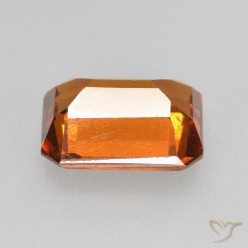 Hessonite Garnet Gemstone in 9 x 7 mm (calibrated) Size for Sale, Hessonite Garnet Stone in Medium Orange Color