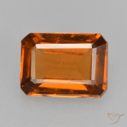 1.84 ct Orange Hessonite Garnet Stone, Natural Hessonite Garnet in Octagon Facet Shape for Sale