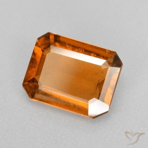 1.98 ct Orange Hessonite Garnet Stone, Natural Hessonite Garnet in Octagon Facet Shape for Sale