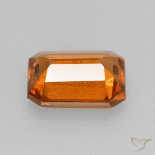 Hessonite Garnet Gemstone in 9 x 7 mm (calibrated) Size for Sale, Hessonite Garnet Stone in Medium Orange Color