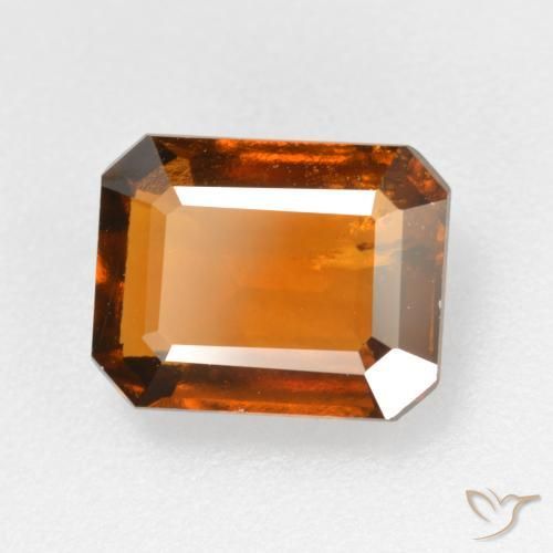 2.63 ct Orange Hessonite Garnet Stone, Natural Hessonite Garnet in Octagon Facet Shape for Sale