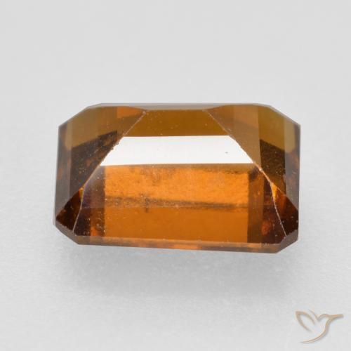 Hessonite Garnet Gemstone in 8.3 x 6.7 mm Size for Sale, Hessonite Garnet Stone in Deep Orange Color