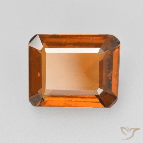 2.11 ct Orange Hessonite Garnet Stone, Natural Hessonite Garnet in Octagon Facet Shape for Sale