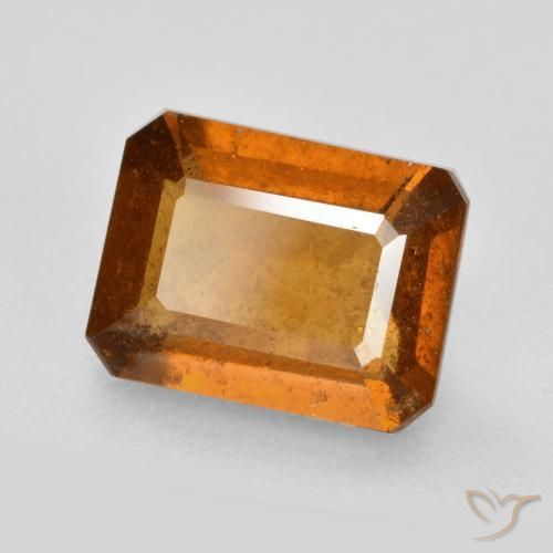 2.58ct Natural Deep Orange Hessonite Garnet, Emerald Cut, SI