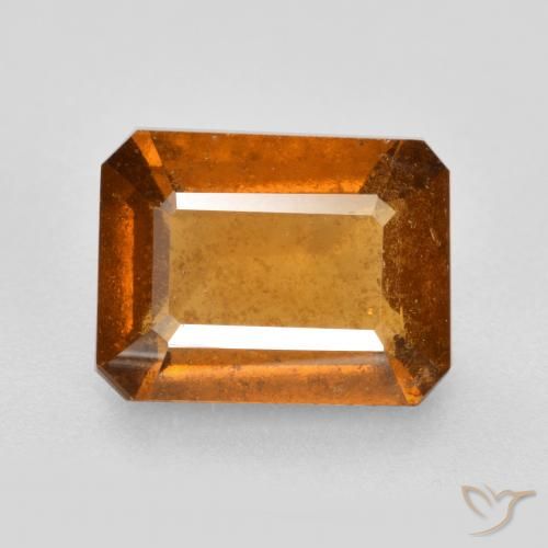 2.58 ct Orange Hessonite Garnet Stone, Natural Hessonite Garnet in Octagon Facet Shape for Sale