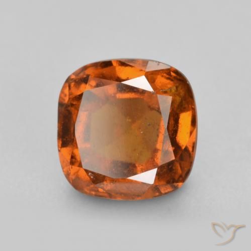 2.32 ct Orange Hessonite Garnet Stone, Natural Hessonite Garnet in Cushion-Cut Shape for Sale