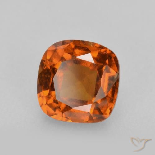 2.08 ct Orange Hessonite Garnet Stone, Natural Hessonite Garnet in Cushion-Cut Shape for Sale