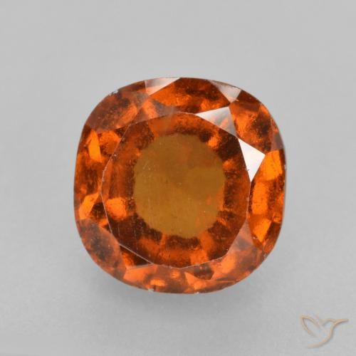 2.08ct Natural Reddish Orange Hessonite Garnet, Cushion, VS-SI