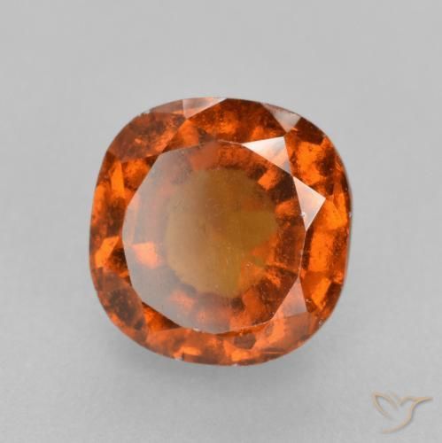 2.08 ct Orange Hessonite Garnet Stone, Natural Hessonite Garnet in Cushion-Cut Shape for Sale
