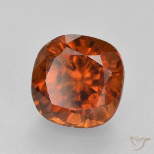 2.19 ct Orange Hessonite Garnet Stone, Natural Hessonite Garnet in Cushion-Cut Shape for Sale