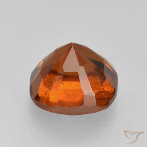 Hessonite Garnet Gemstone in 7 x 7 mm (calibrated) Size for Sale, Hessonite Garnet Stone in Amber Orange Color