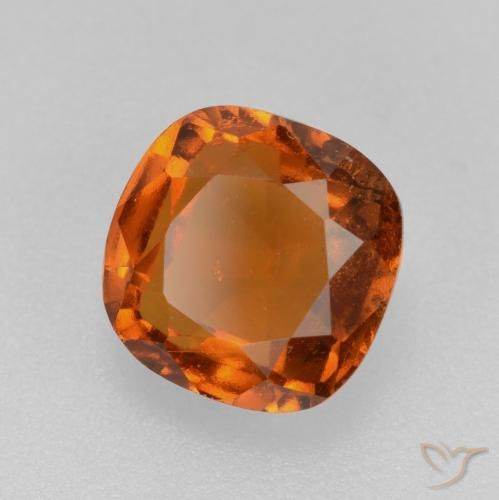 2.13 ct Orange Hessonite Garnet Stone, Natural Hessonite Garnet in Cushion-Cut Shape for Sale