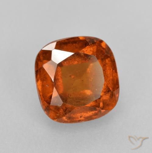 2.01 ct Orange Hessonite Garnet Stone, Natural Hessonite Garnet in Cushion-Cut Shape for Sale