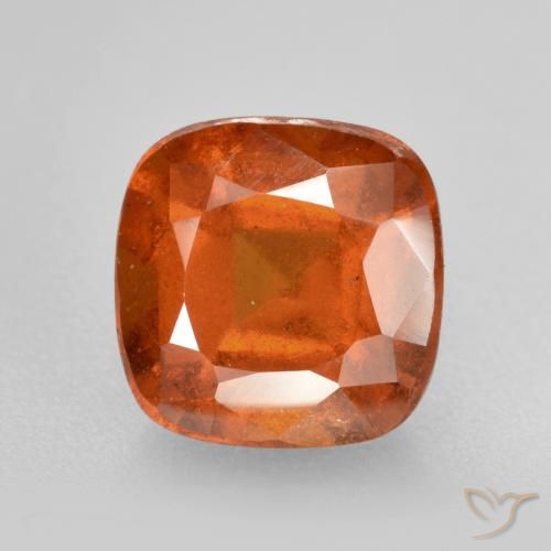 2.08ct Natural Fire Orange Hessonite Garnet, Cushion, SI