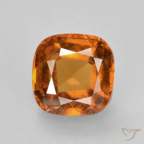 1.81ct Natural Earth Orange Hessonite Garnet, Cushion, VS-SI
