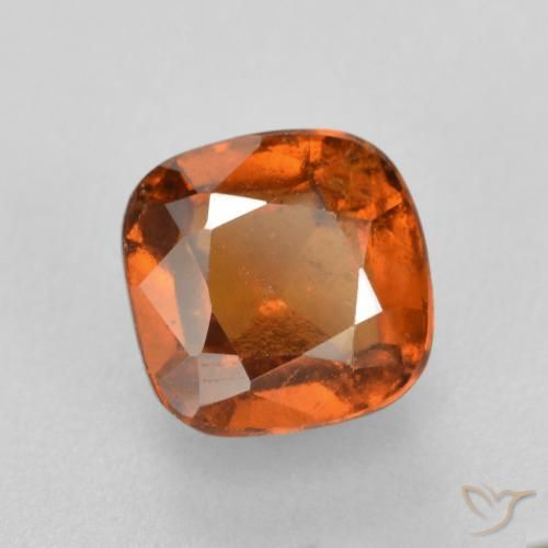 2.07 ct Orange Hessonite Garnet Stone, Natural Hessonite Garnet in Cushion-Cut Shape for Sale