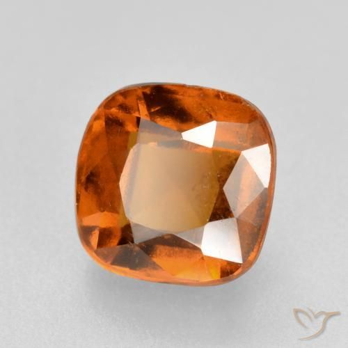 2.26 ct Orange Hessonite Garnet Stone, Natural Hessonite Garnet in Cushion-Cut Shape for Sale