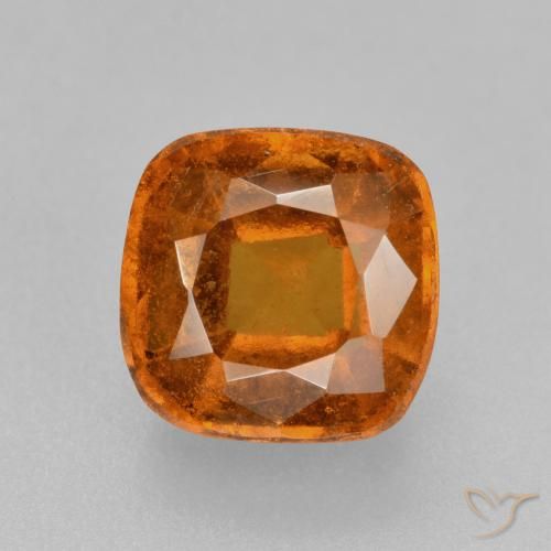 2.29ct Natural Reddish Orange Hessonite Garnet, Cushion, VS-SI