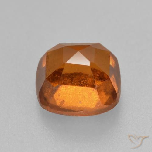 Hessonite Garnet Gemstone in 7 x 7 mm (calibrated) Size for Sale, Hessonite Garnet Stone in Reddish Orange Color