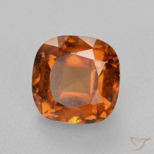 2.01 ct Orange Hessonite Garnet Stone, Natural Hessonite Garnet in Cushion-Cut Shape for Sale