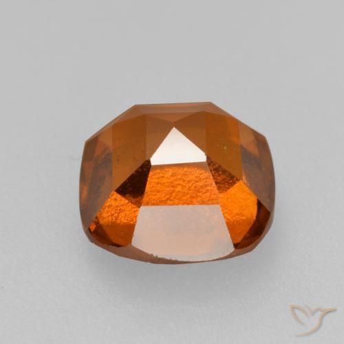 Hessonite Garnet Gemstone in 7 x 7 mm (calibrated) Size for Sale, Hessonite Garnet Stone in Medium-Dark Orange Color