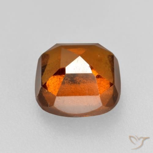 Hessonite Garnet Gemstone in 7 x 7 mm (calibrated) Size for Sale, Hessonite Garnet Stone in Deep Orange Color