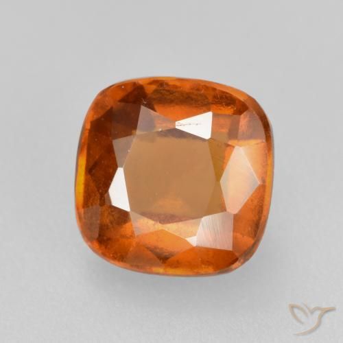 2.16 ct Orange Hessonite Garnet Stone, Natural Hessonite Garnet in Cushion-Cut Shape for Sale