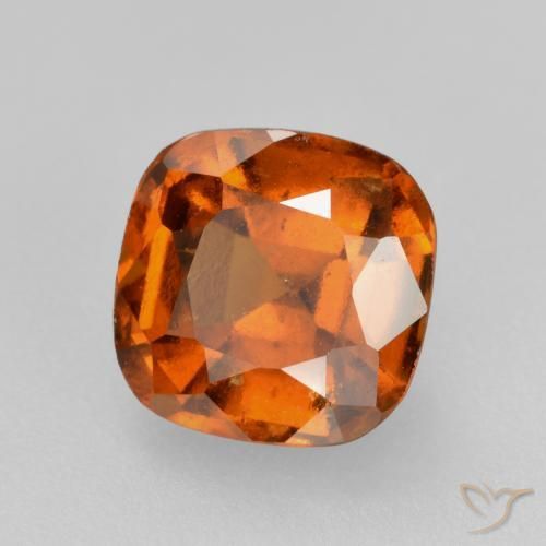 2.01 ct Orange Hessonite Garnet Stone, Natural Hessonite Garnet in Cushion-Cut Shape for Sale