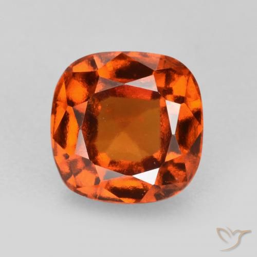 2.08ct Natural Fire Orange Hessonite Garnet, Cushion, VS