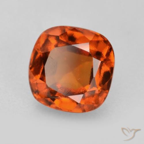 2.08 ct Orange Hessonite Garnet Stone, Natural Hessonite Garnet in Cushion-Cut Shape for Sale