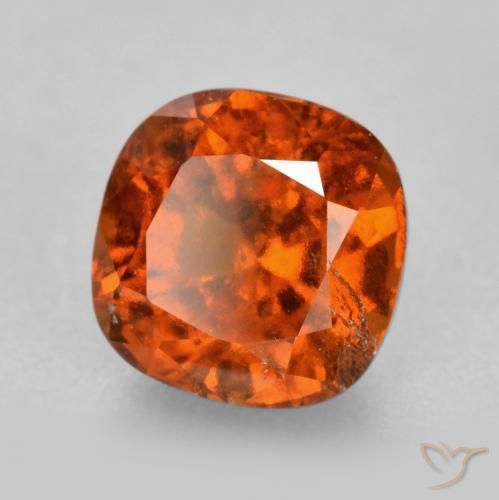 2.08 ct Orange Hessonite Garnet Stone, Natural Hessonite Garnet in Cushion-Cut Shape for Sale
