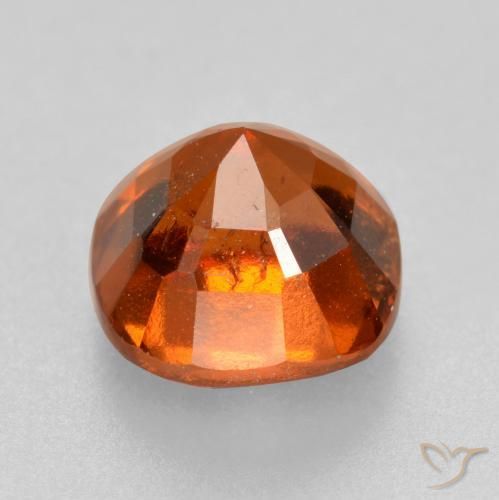 Hessonite Garnet Gemstone in 7 x 7 mm (calibrated) Size for Sale, Hessonite Garnet Stone in Deep Orange Color