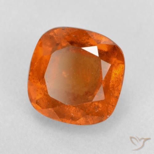 2.19 ct Orange Hessonite Garnet Stone, Natural Hessonite Garnet in Cushion-Cut Shape for Sale