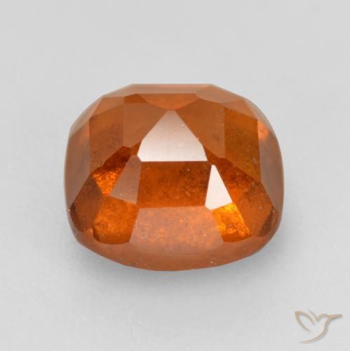 Hessonite Garnet Gemstone in 7 x 7 mm (calibrated) Size for Sale, Hessonite Garnet Stone in Medium Orange Color