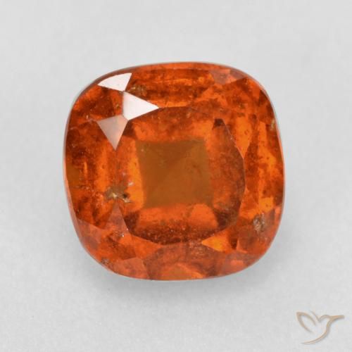2.02ct Natural Fire Orange Hessonite Garnet, Cushion, SI