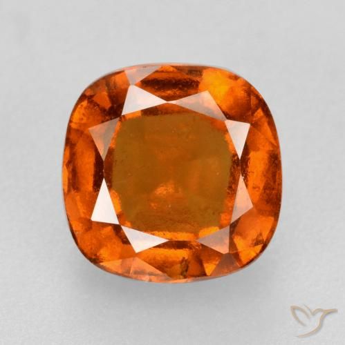 1.95ct Natural Fire Orange Hessonite Garnet, Cushion, VS-SI