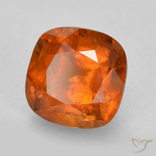 2.14 ct Orange Hessonite Garnet Stone, Natural Hessonite Garnet in Cushion-Cut Shape for Sale