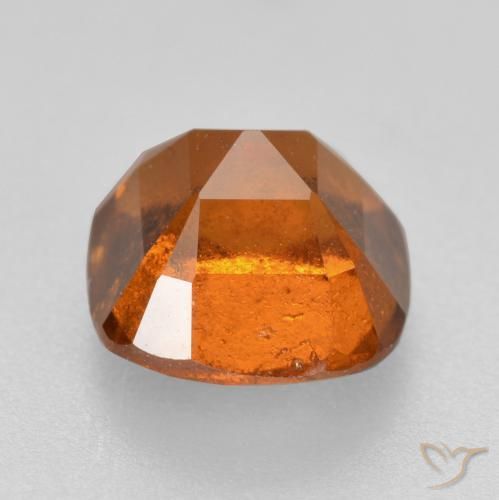Hessonite Garnet Gemstone in 7 x 7 mm (calibrated) Size for Sale, Hessonite Garnet Stone in Amber Orange Color