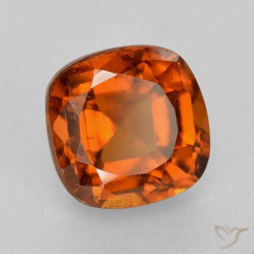 2.17 ct Orange Hessonite Garnet Stone, Natural Hessonite Garnet in Cushion-Cut Shape for Sale