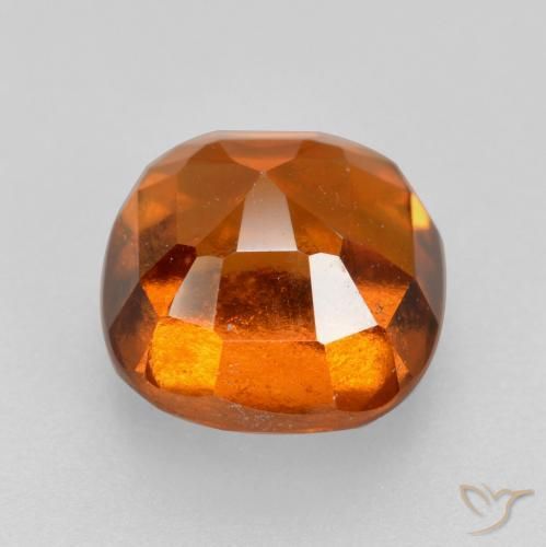 Hessonite Garnet Gemstone in 7 x 7 mm (calibrated) Size for Sale, Hessonite Garnet Stone in Deep Orange Color
