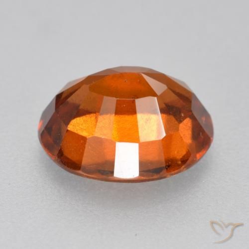 Hessonite Garnet Gemstone in 9 x 7 mm (calibrated) Size for Sale, Hessonite Garnet Stone in Deep Orange Color